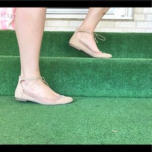 Tan Christian Siriano Flats